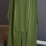 Women’s Green Chiffon 3 Piece Formal Mother of the Bride Pants Suit Size 18W NEW Photo 0
