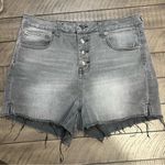 Oat New York 4button fly high rise 3.5” inseam gray denim shorts EUC SIZE 30 Photo 0