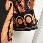Serozimda Black & Gold Printed Cover Up Robe Photo 5