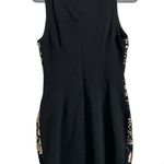 Skies Are Blue  Black Gold Sequin Tribal Geometric Bodycon Dress Size Medium Photo 2