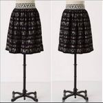 Anthropologie  Floreat 0 Skirt Lace Overlay Charente Pastel Rainbow Striped Black Photo 1