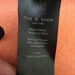 Rag and Bone Women Fleece Cropped Fit Quarter Zip Sweatshirt Pullover Sz L Orange Photo 12