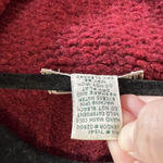 L.L. Bean Wool Blend Sweater Women XL‎ Red Knit Full Zip Fisherman Vintage Photo 4