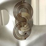 Macy's gold tone circle spiral statement earrings Photo 4