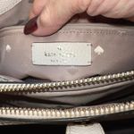 Kate Spade Satchel Crossbody Bag Snakeskin Handles Black Beige Leather Purse Photo 9