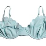 Kate Spade New York Scalloped Underwire Bikini Top Size Large NWT Aqua Blue Photo 2