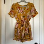 Floral mustard romper Yellow Size XS Photo 1