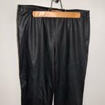 Ellen Tracy Faux Leather Mixed Media Leggings Black Photo 6