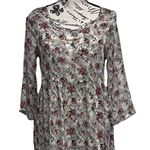 About A Girl Floral Sheer Y2k Vtg Tunic Blouse Fairy Forest Cottegecore Coquette Photo 0