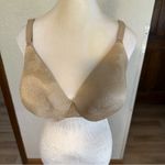 Cacique Lightly Lined Full Coverage Plus Size 38DD Gold Lace Overlay Bra Photo 2