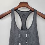 Nike Dri-Fit Womens Tank Top XS Gray Just Do It Graphic Racer Back Activewear Photo 2