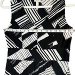 Soma Maxi Dress Womens S Black White Geometric Striped Empire Waist Soft Comfort Photo 5