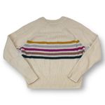 Madewell 100% Cashmere Striped Waffle Knit Sweater Size Extra Small Photo 3