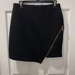 Kensie Modern Black Textured Mini Skirt wAsymmetric Zipper Detail - Elegant Office Wear Photo 1