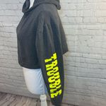 Flirtitude  ACTIVE Sweatshirt Cropped "Trouble" Gray-Large Photo 1