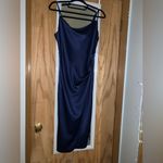 Lulus Lulu’s Hollywood Woman Navy Blue Satin Midi Dress Photo 2