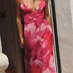ZARA  Elegant Pink Floral Maxi Dress Photo 6