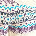 OP Fairisle Nordic Grey Blue & Purple Sweater M Photo 4