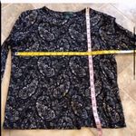 Ralph Lauren paisley black long sleeve pullover casual neutral crew neck blo… Photo 3