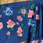 ASOS  Design Royal Blue Textured Floral Embroidered Midi Dress Size 8 Photo 3