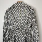 Tory Burch  Casey Anorak Jacket Windbreaker White Blue Floral Paisley Size 8 Photo 4