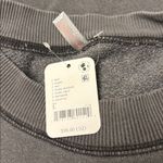 Free People NEW!  MOVEMENT Back Me Up LARGE Dark Shadow Gray Sweatshirt Relaxed Photo 3