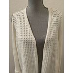 Lane Bryant Open Cardigan Sweater Plus 18 20 Cold Shoulder off white excellent Photo 1