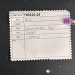 Solitaire Crochet Lace Top Cream Small Photo 12