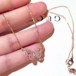 14K Rose Gold Plated Butterfly Pendant Necklace Photo 0