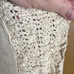 Willi Smith  Cream Open-Front Cotton Blend Crochet Cardigan Size XL Photo 3
