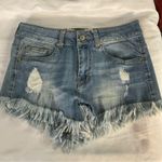 Altar'd State Fringe Denim Shorts 5 Festival Boho Classic Rocker Costal Cowgirl Photo 2