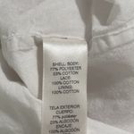 Chico's Chico’s White Textured Dot Lace Trim Blouse Boho Cottagecore Size 4 Photo 9