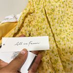 All in Favor Sasha Yellow Floral Ruched Sweetheart Neck Mini Dres Womens L NWT Photo 7