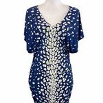 Carmen Marc Valvo  Swimwear Cover Up Blue Gold Photo 0