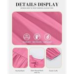 NEW Tie Front Top Babydoll Puff Short Sleeve Blouse 100% Cotton Shirt L Pink Size L Photo 5