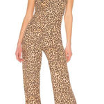 Faithfull the Brand Women's Mila Animal Print Tie Straps Elsa Jumpsuit Size XS Photo 0