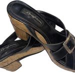 Brighton Vintage Y2K 90’s Millennial Wood Buckle Sandal Wedge Clogs 7.5N Photo 2