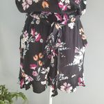 Loft  Sleeveless Black Floral Romper XS Photo 2