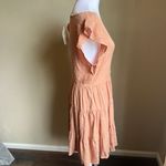 Altar'd State ALTER’D STATE pink peach fit and flare textured dot mini dress | medium Photo 2