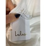 Lulus NWT Loving Fate White Bow Square Neck Backless Maxi Dress Wedding Bride S Photo 9