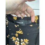 Torrid  Black Floral Challis Tie Front Tapered Pant Women Plus Size‎ 1X Cropped Photo 3