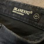 BLANK NYC  Pearl Embellished Frayed Hem Skinny Jeans Photo 4