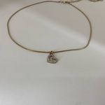 R. J. Graziano Rhinestone Heart Pendent‎ Necklace 16” Photo 1