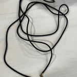 Cord Necklace Gold Spike Pendant Western‎ Boho Chic Fashion Jewelry Black Photo 0