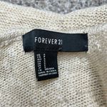 Forever 21 Keyhole Open Back Long Sleeve Sheer Knit Sweater in Cream Tan Small Photo 4