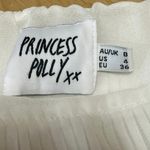 Princess Polly  White Sleeveless Pleated Frill Cami Camisole Tank Crop Top Size 4 Photo 2