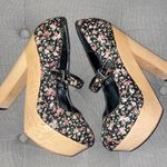 CeCe Y2K  Lamour wood heels chunky ditzy floral Photo 1