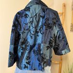 Susan Graver one button Teal Black Velvet evening light Jacket Blazer XL NWT Photo 8