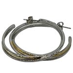 NEW REAL SIMPLE RS silver and gold fashion hoop earrings Photo 1