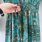 Anthropologie Boemo Green Paisley Long Sleeve Flowy Maxi Dress M Photo 3
